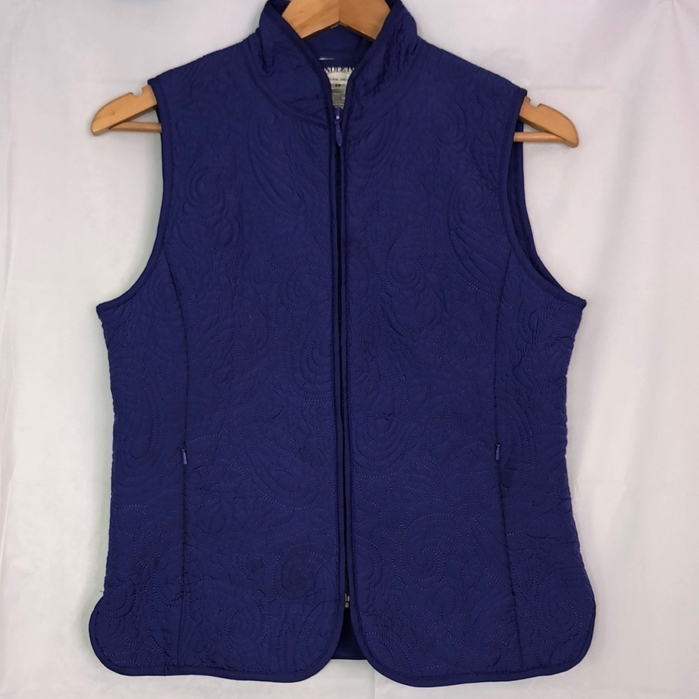 Pendleton Women’s Blue Quilted Vest Hidden Pocket Size XS